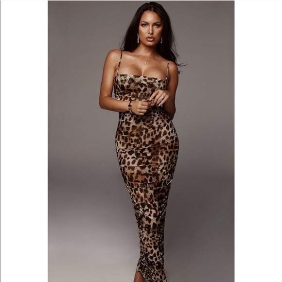 JLUXLABEL Leopard Print Maxi Dress - Picture 1 of 8